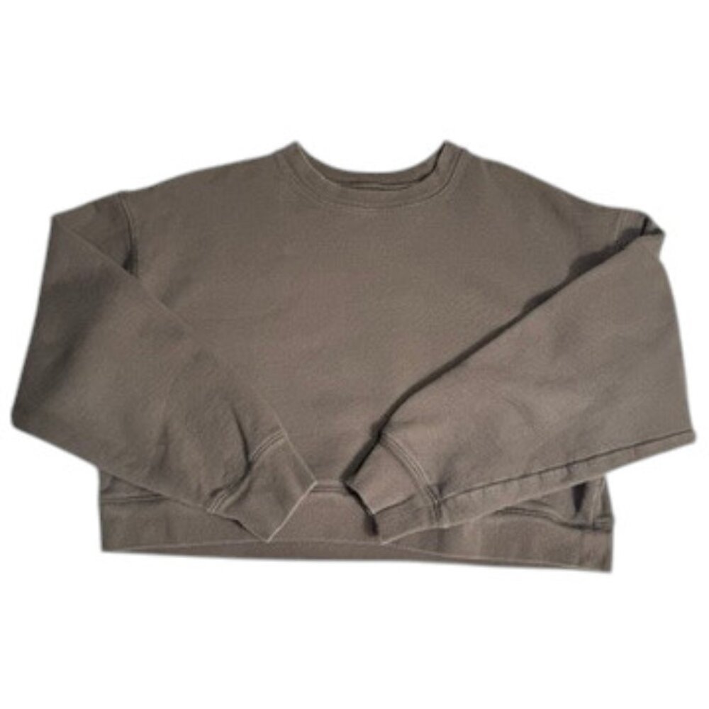 Girlfriend Collectiveolive Crop Sweatshirt Olive Medium